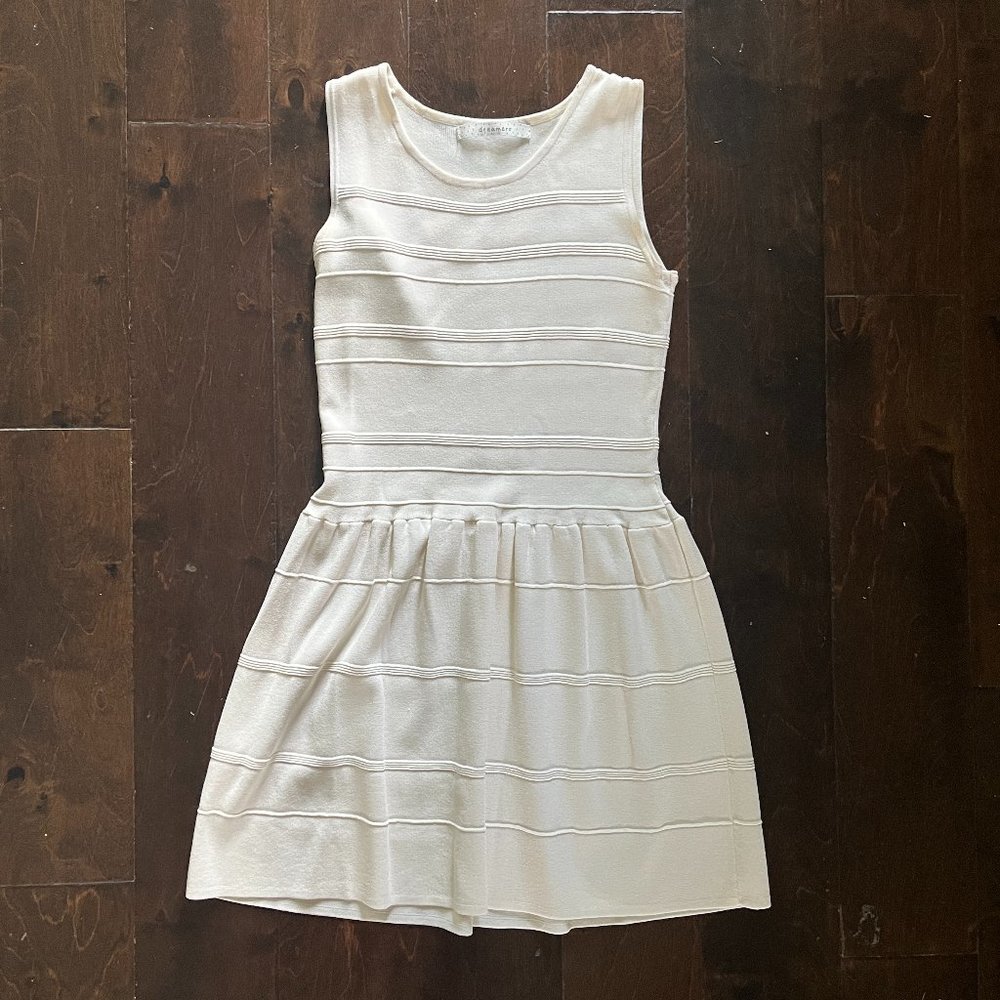 Boutique Dreamers Off White Ivory Cream Sleeveless Dress